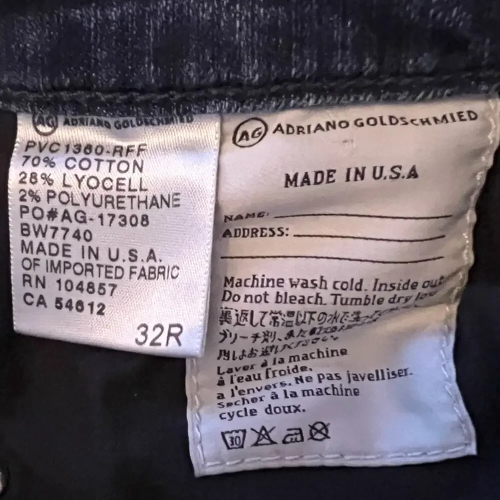 AG ADRIANO GOLDSCHMIED Jeans Charlotte The Straight Leg Size 32  / 14 💌 1151-12
